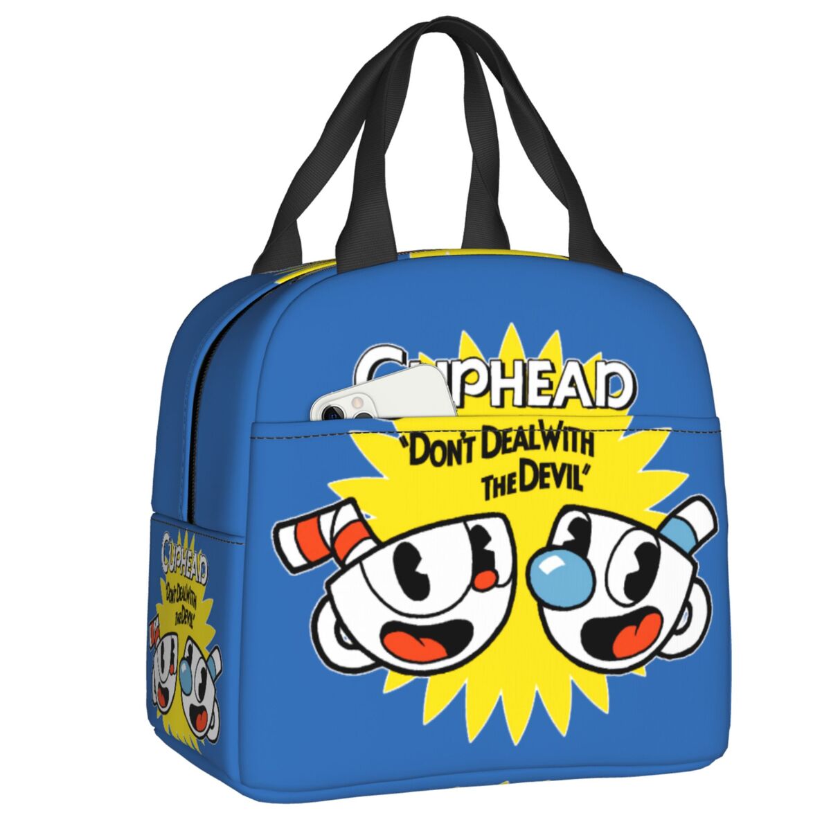 Hot Game Cuphead Mugman Lunch Bag for Women Portable Cooler Thermal Food Insulated Lunch Box Work - Cuphead Plush