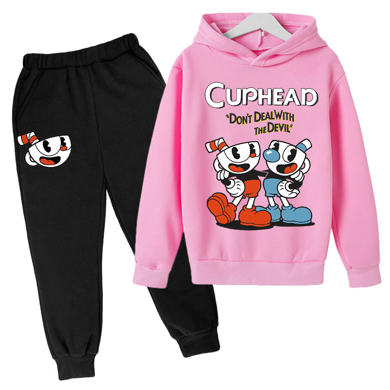 Kids Game Cuphead Hoodie Cotton Kids Hoodie Pants Two Piece Children Clothing Sets 4 14 Years 5 - Cuphead Plush