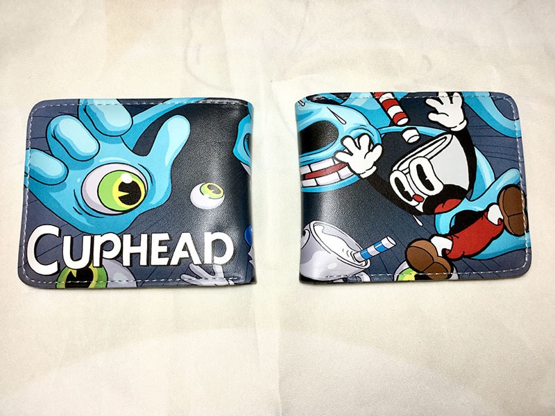 Game Cuphead Mugman zipper wallet with ID card holder short PU bi fold Purse pouch money 3 - Cuphead Plush
