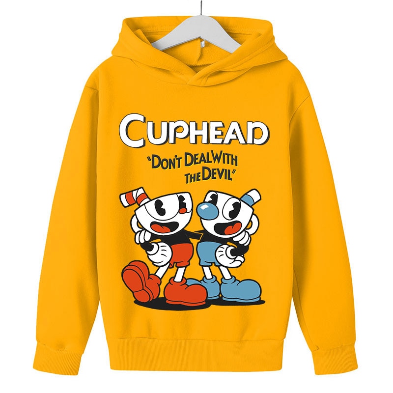 2022 Kids Game Cuphead Hoodie Boys Girls Fashion Sweatshirt Spring and Autumn Model Clothes Long Sleeve - Cuphead Plush
