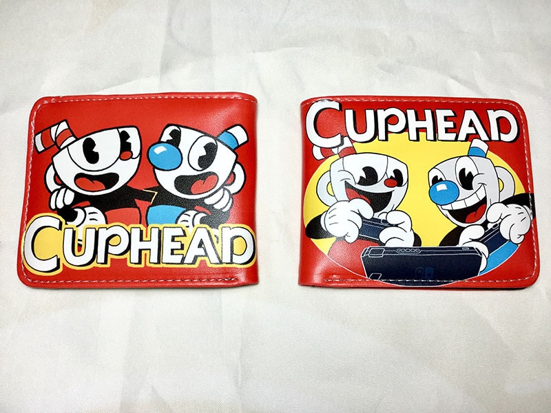 Game Cuphead Mugman zipper wallet with ID card holder short PU bi fold Purse pouch money 4 - Cuphead Plush