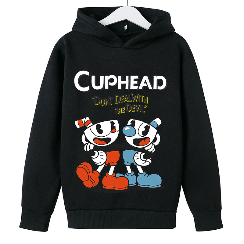2022 Kids Game Cuphead Hoodie Boys Girls Fashion Sweatshirt Spring and Autumn Model Clothes Long Sleeve 2 - Cuphead Plush