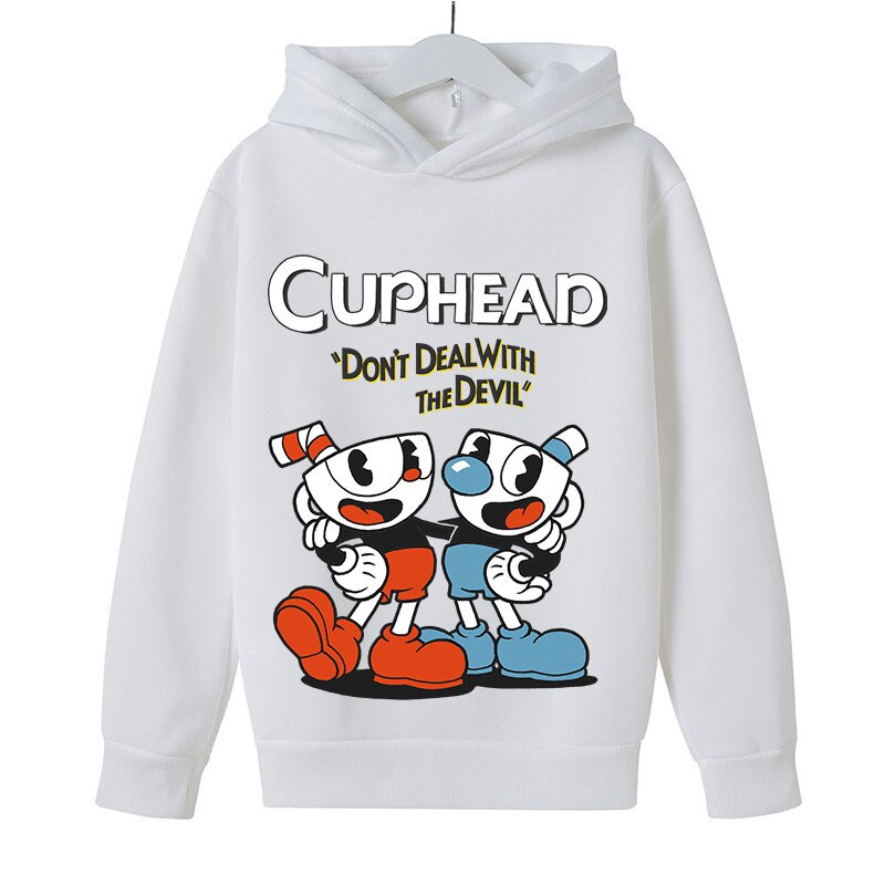 2022 Kids Game Cuphead Hoodie Boys Girls Fashion Sweatshirt Spring and Autumn Model Clothes Long Sleeve 5 - Cuphead Plush