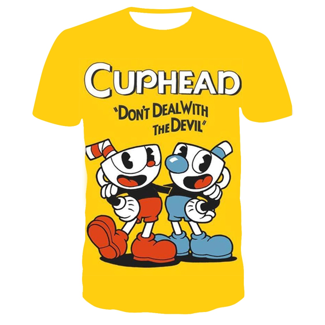 New Cuphead 3D Print T Shirt Cartoon Anime Game Kids O Neck Harajuku Children Boys Girls 2 - Cuphead Plush