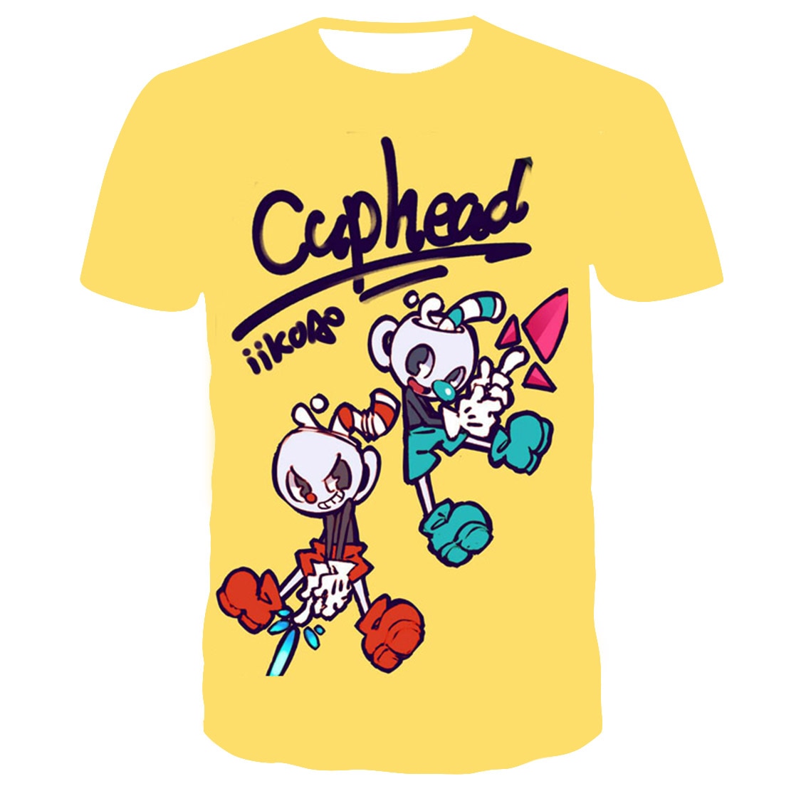New Cuphead 3D Print T Shirt Cartoon Anime Game Kids O Neck Harajuku Children Boys Girls 5 - Cuphead Plush