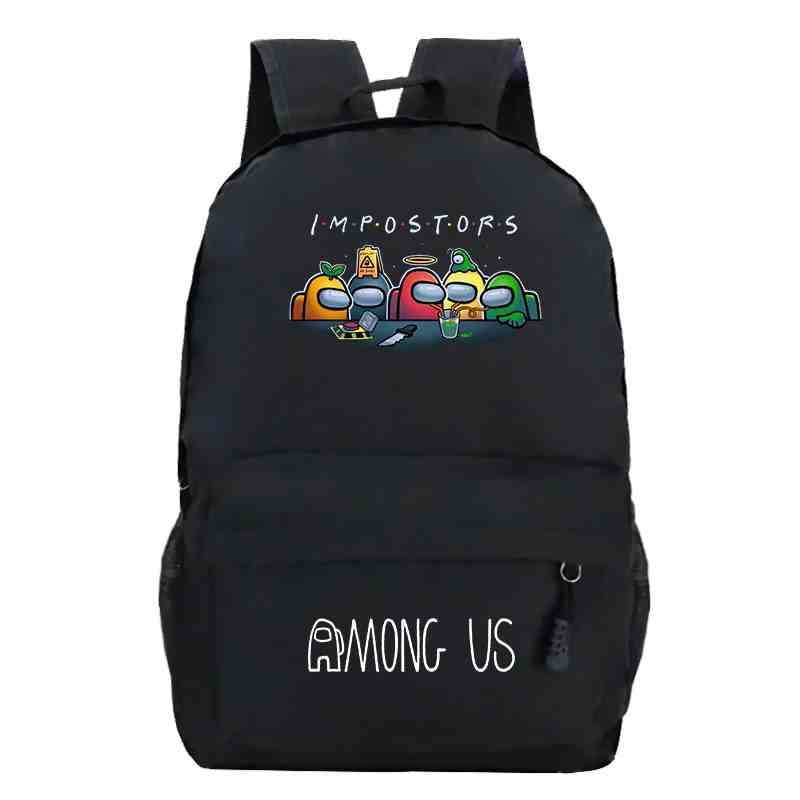 New Among Us Backpacks for School Teenagers Girls Polyester Backpacks for Men Fashion Bag for Women 2 - Among Us Plush