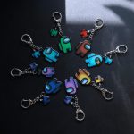 New Anime Games Keychain Stainless Steel Game Toy Peripherals Key Chain For Women Men Bag Pendant 5 - Among Us Plush