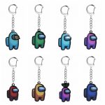 New Anime Games Keychain Stainless Steel Game Toy Peripherals Key Chain For Women Men Bag Pendant 1 - Among Us Plush