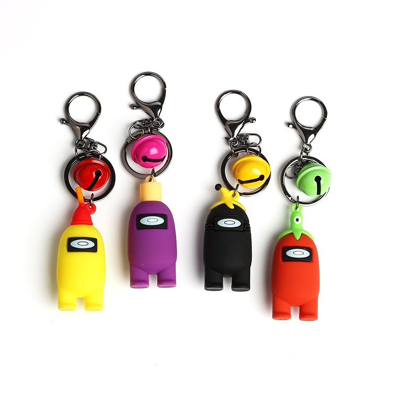 Among US PVC soft rubber key chain Action Figures Dolls Game Toys Gifts Birthday Christmas keychain 2 - Among Us Plush