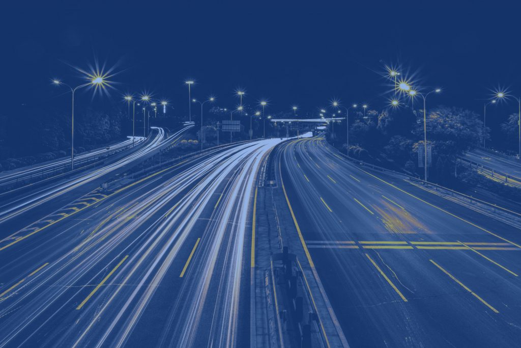 Highway, night.