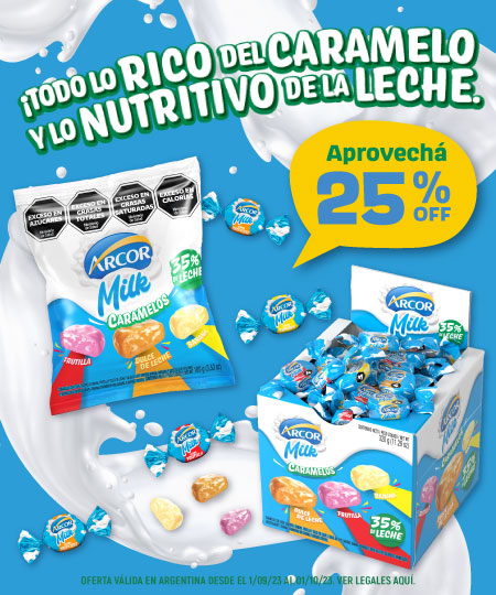 25% Off en Caramelos Arcor Milk 2023