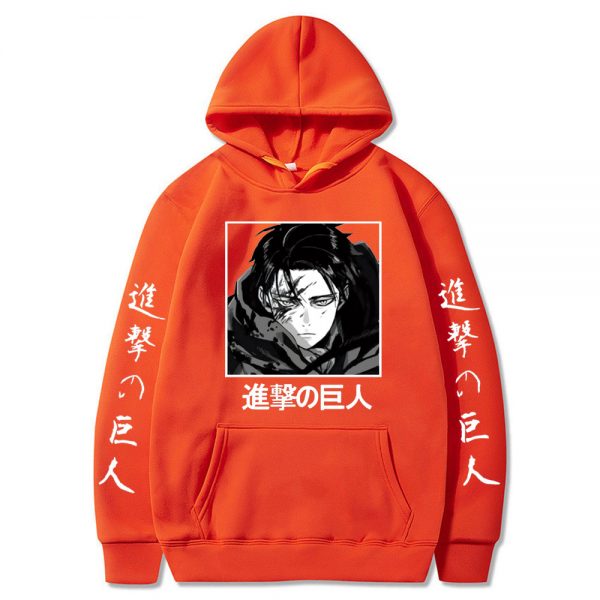 Attack on Titan Anime Hoodies Levi Ackerman Spring Hooded Swearshirts Women Men Unisex Casual Loose Pullovers 4 - Attack On Titan Store