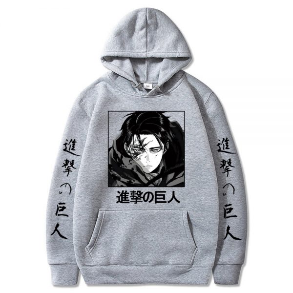 Attack on Titan Anime Hoodies Levi Ackerman Spring Hooded Swearshirts Women Men Unisex Casual Loose Pullovers 5 - Attack On Titan Store