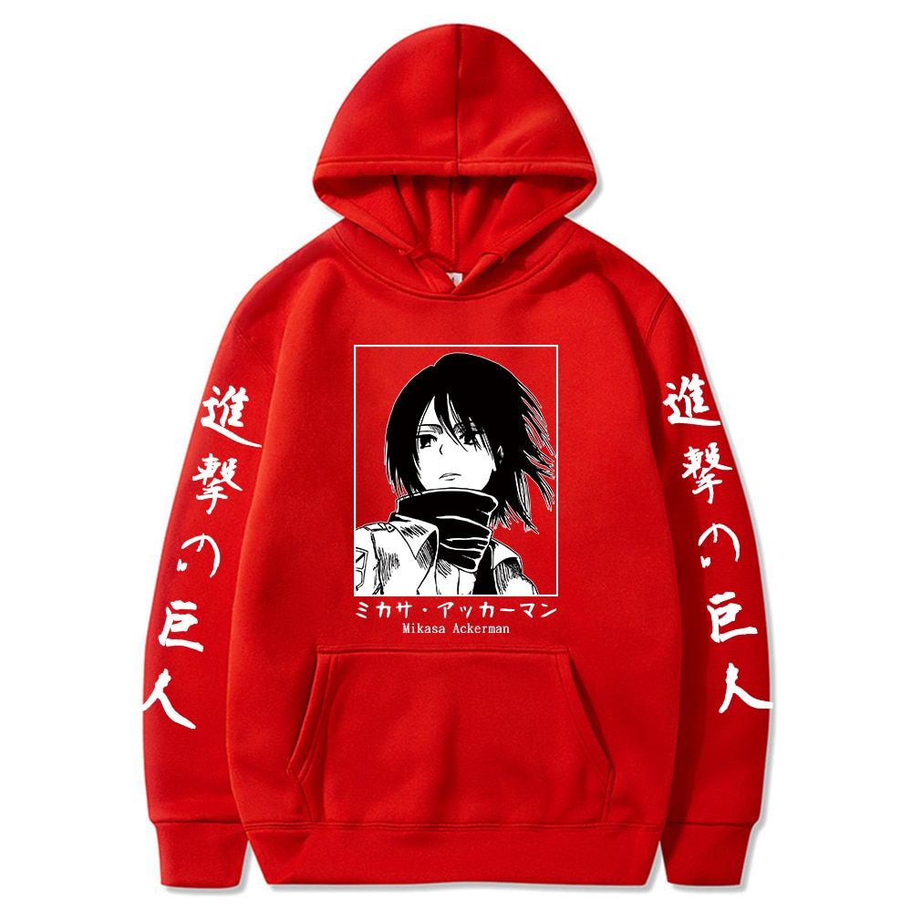 Attack on Titan Hoodie Anime Mikasa Ackerman Printed Sweatshirt Casual Hoodie Clothes Harajuku 5 - Attack On Titan Store