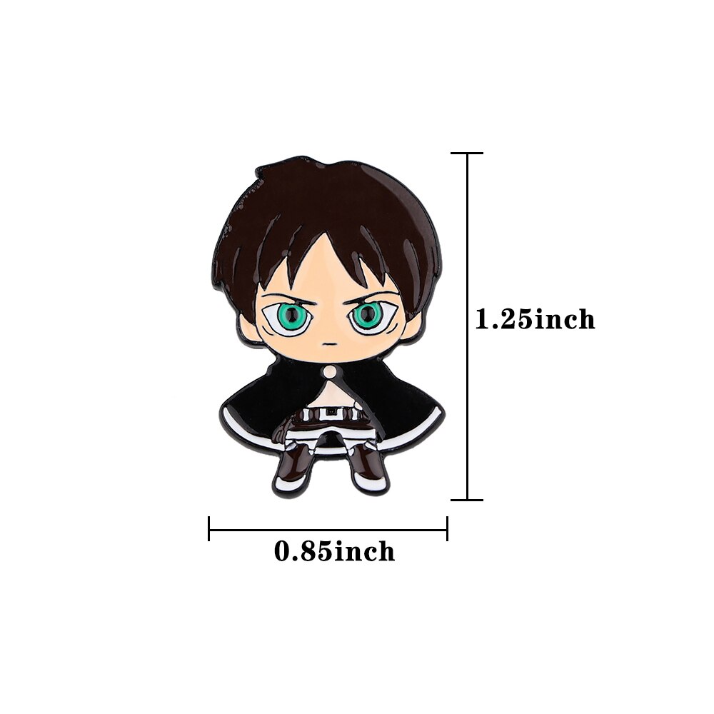DZ1830 Anime Attack on Titan Figures Enamel Pins Badge Brooch Backpack Bag Collar Lapel Decoration Jewelry 5 - Attack On Titan Store