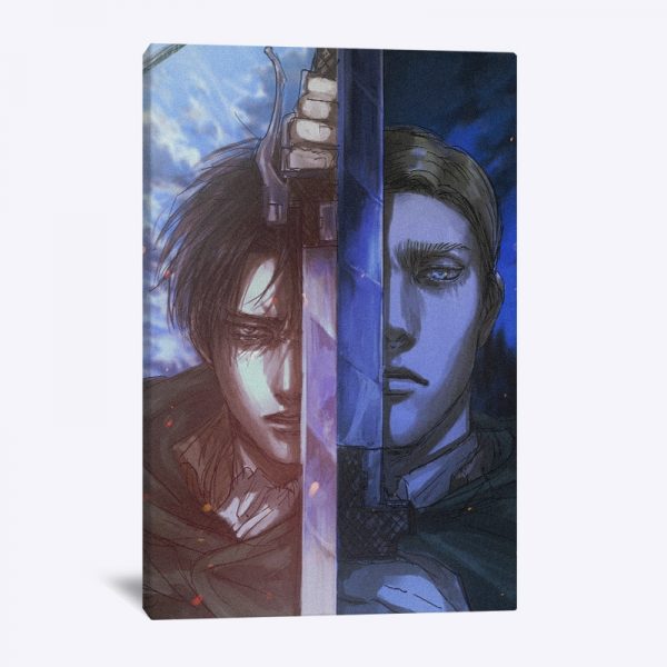 Shingeki No Kyojin Levi Erwin Smith Canvas Wall Art Decoration Poster Prints for Living Room Home - Attack On Titan Store