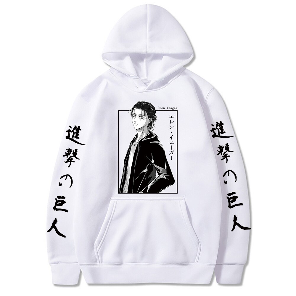 Attack on Titan Hoodie Anime Eren Jaeger Graphic Hoodie Pullovers Tops Long Sleeves Sweatshirt Clothes 1 - Attack On Titan Store