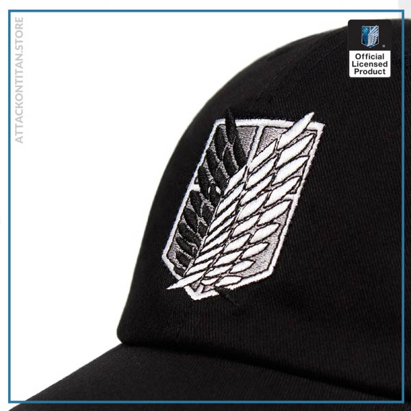 100 Cotton aot regiment Dad Hat embroidery Baseball Cap Women Men Snapback Black Shield Attack on 1 - Attack On Titan Store