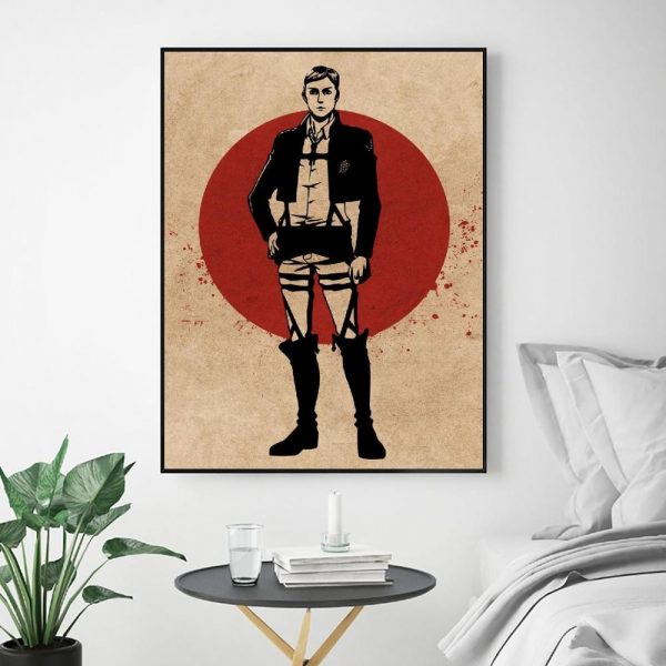 Erwin Smith Anime Art Canvas Poster Print Home Decor Painting No Frame 2 - Attack On Titan Store