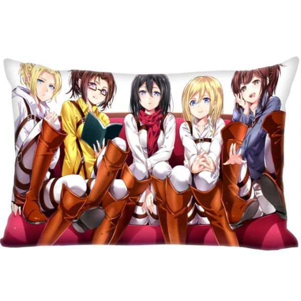 Anime Attack On Titan Pillow Cover Bedroom Home Office Decorative Pillowcase Rectangle Zipper Pillow Cases Satin 13.jpg 640x640 13 - Attack On Titan Store