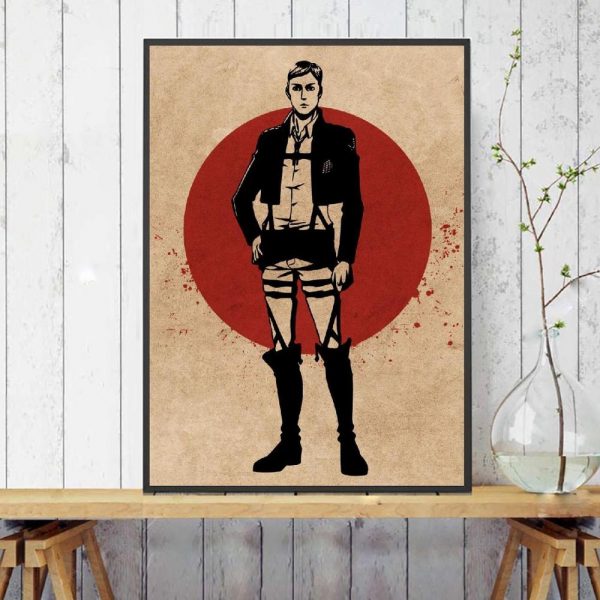 Erwin Smith Anime Art Canvas Poster Print Home Decor Painting No Frame 3 - Attack On Titan Store