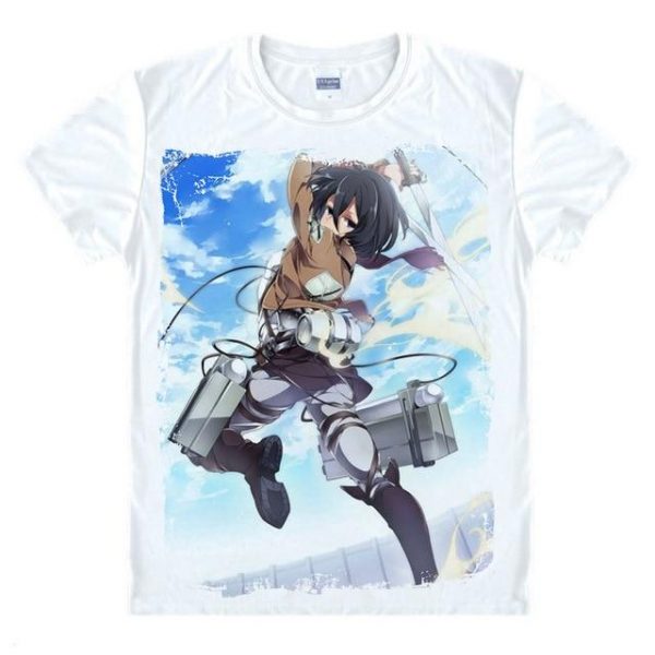 Attack On Titan Mikasa in Action T-Shirt Official Attack On Titan Merch