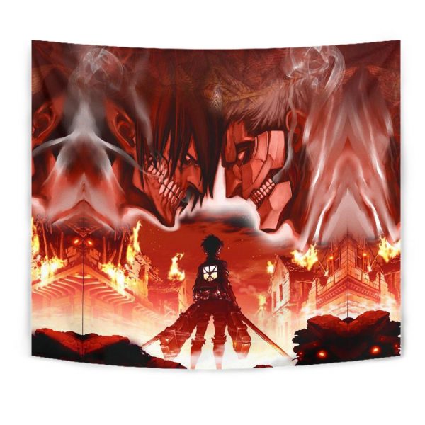 burning attack on titan tapestry 108880 - Attack On Titan Store