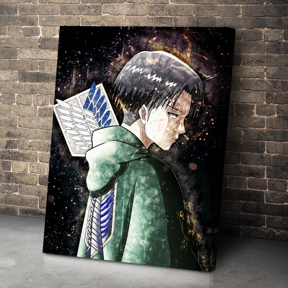 Wall Art Attack on Titan Canvas Paintings Modular Levi Ackerman Pictures HD Printed Anime Poster Living - Attack On Titan Store