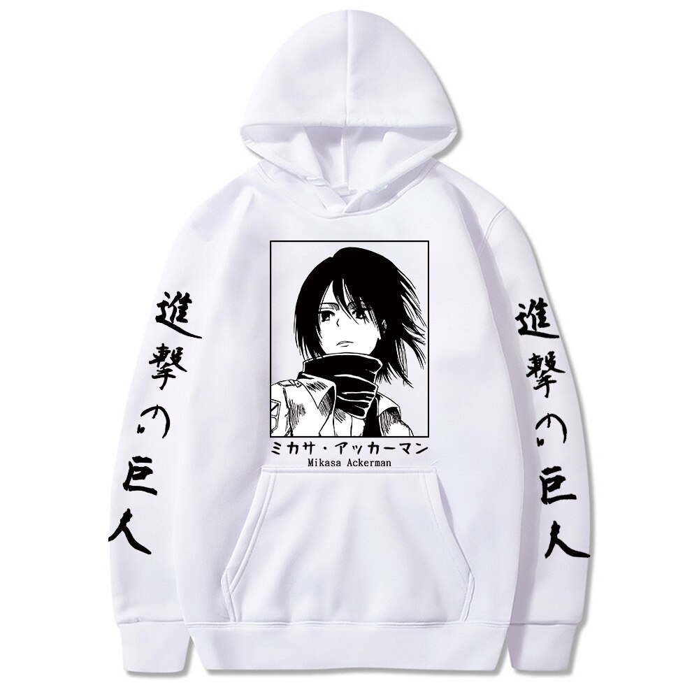 Attack on Titan Hoodie Anime Mikasa Ackerman Printed Sweatshirt Casual Hoodie Clothes Harajuku 2 - Attack On Titan Store