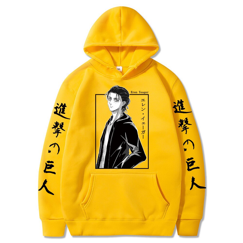 Attack on Titan Hoodie Anime Eren Jaeger Graphic Hoodie Pullovers Tops Long Sleeves Sweatshirt Clothes 4 - Attack On Titan Store