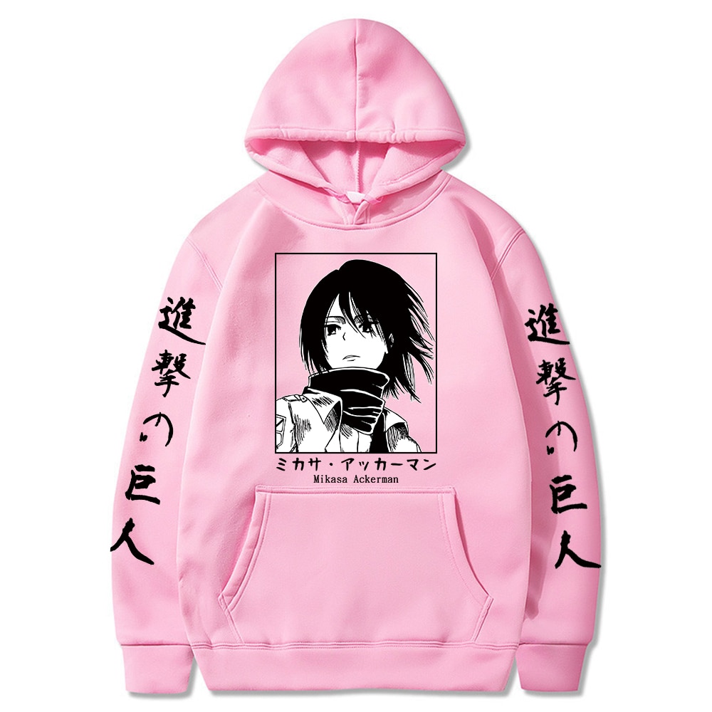 Attack on Titan Hoodie Anime Mikasa Ackerman Printed Sweatshirt Casual Hoodie Clothes Harajuku 1 - Attack On Titan Store