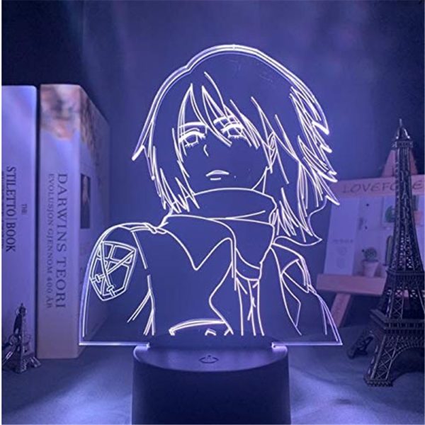 Attack On Titans LED Lamp Levi Ackerman 3D Anime Night Light Bedroom Decor Kid Lampe Home 4 - Attack On Titan Store