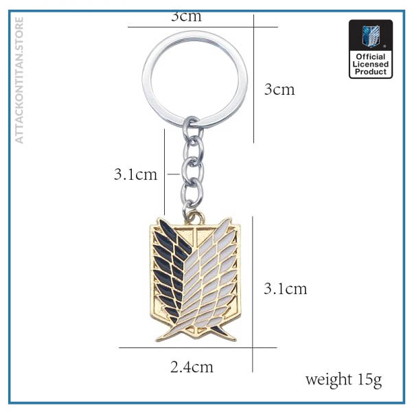 Attack On Titan Keychain Shingeki No Kyojin Anime Cosplay Wings of Liberty Key Chain Rings For 5 - Attack On Titan Store