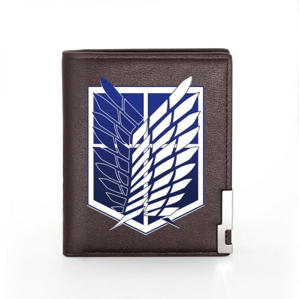 Classic Attack on Titan Printing Pu Leather wallet Men Women Bifold Credit Card Holder Short Purse 4 - Attack On Titan Store