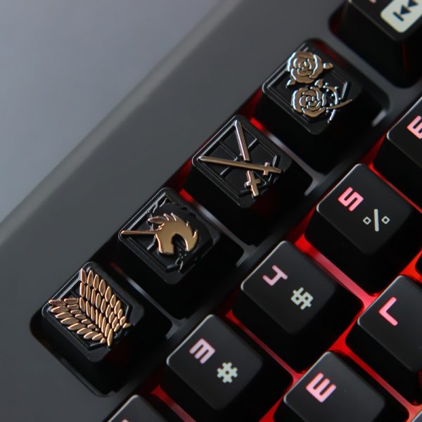 KeyStone Keycap Anime Attack on Titan Zinc aluminum mechanical keyboard keycap for personalization for Cherry MX 1 - Attack On Titan Store