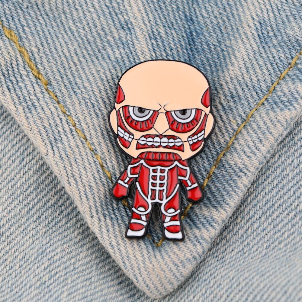 DZ1830 Anime Attack on Titan Figures Enamel Pins Badge Brooch Backpack Bag Collar Lapel Decoration Jewelry 1 - Attack On Titan Store