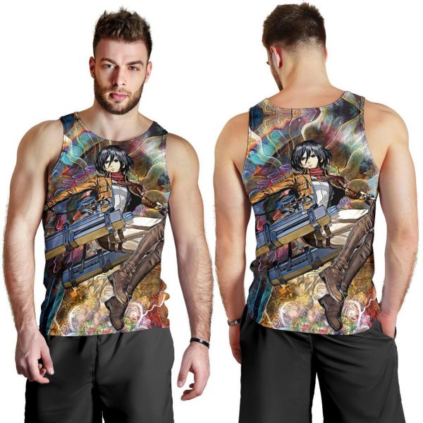 focused mikasa premium tank top 416172 - Attack On Titan Store