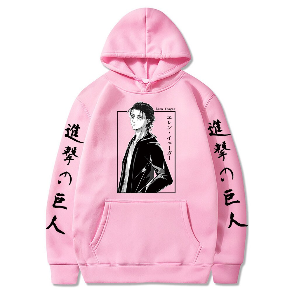 Attack on Titan Hoodie Anime Eren Jaeger Graphic Hoodie Pullovers Tops Long Sleeves Sweatshirt Clothes 2 - Attack On Titan Store