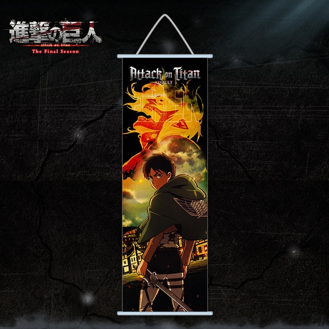 Attack on Titan Scroll Canvas Wall Hanging Painting Home Decor Anime Poster Wall Art Room Decoration 1.jpg 640x640 1 - Attack On Titan Store