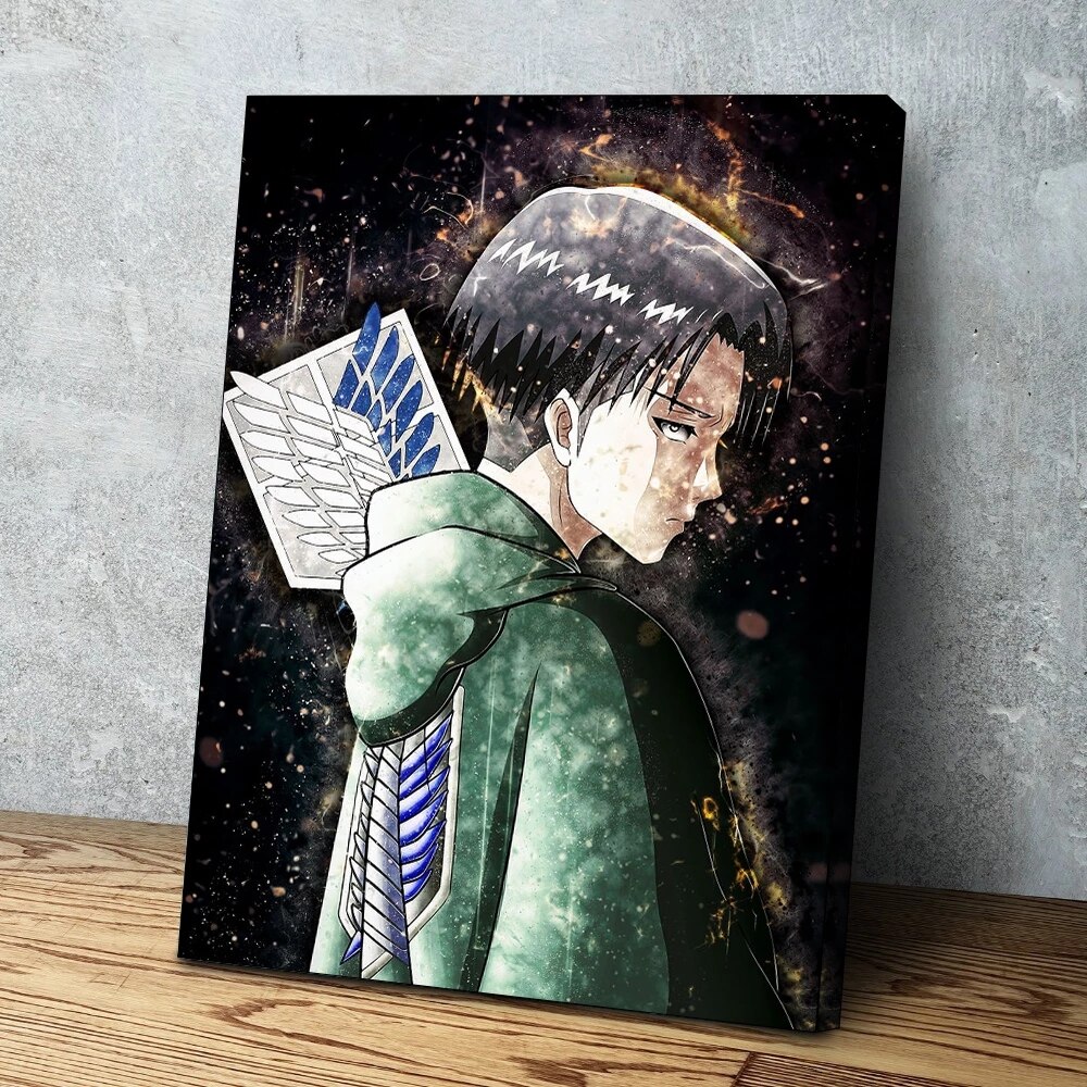 Wall Art Attack on Titan Canvas Paintings Modular Levi Ackerman Pictures HD Printed Anime Poster Living 2 - Attack On Titan Store