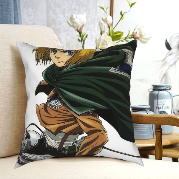 Attack On Titan Manga Armin Arlert SNK Square Pillow Case Throw Pillow Awesome Pillowcover Home Decor - Attack On Titan Store