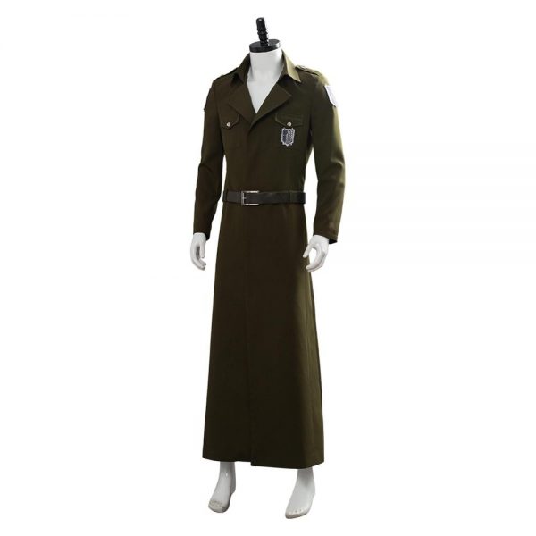 Attack on Titan Cosplay Levi Costume Scouting Legion Soldier Coat Trench Jacket Adult Men Halloween Carnival 3 - Attack On Titan Store