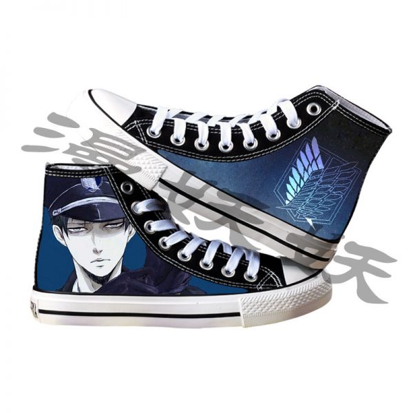 Japanese Anime Attack on Titan Cosplay Casual High Platform Shoes Shingeki No Kyojin Canvas Shoes For 6 - Attack On Titan Store