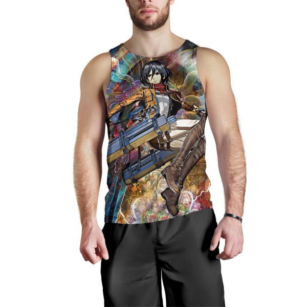 focused mikasa premium tank top 479033 - Attack On Titan Store