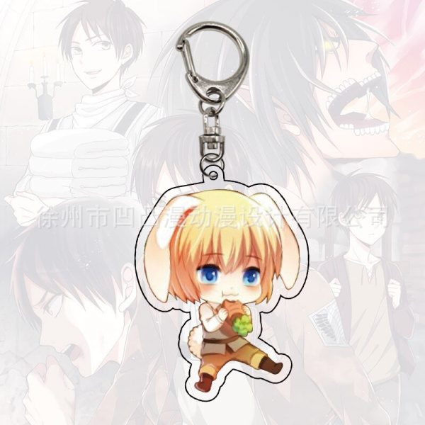 1pc Anime Eren J ger Mikasa Ackerman Armin Arlert acrylic key chain pendant 4 - Attack On Titan Store