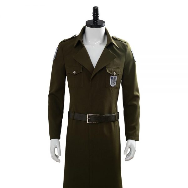 Attack on Titan Cosplay Levi Costume Scouting Legion Soldier Coat Trench Jacket Adult Men Halloween Carnival 5 - Attack On Titan Store