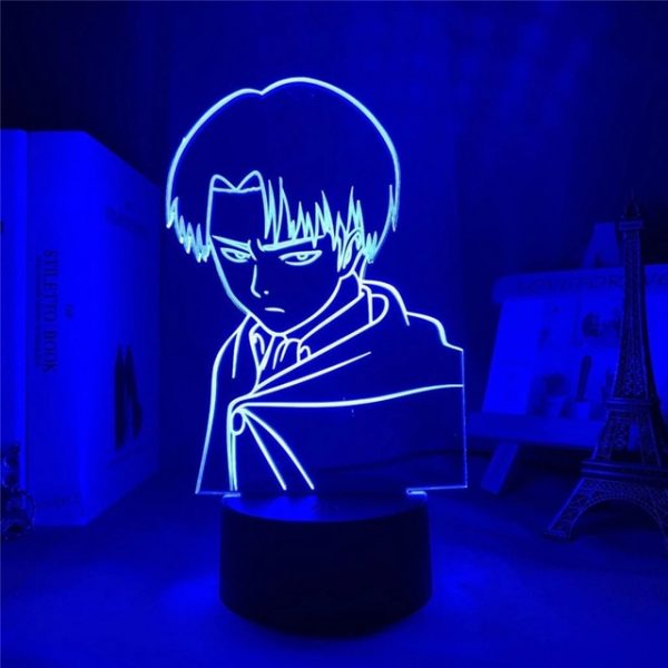 Attack On Titans LED Lamp Levi Ackerman 3D Anime Night Light Bedroom Decor Kid Lampe Home 7.jpg 640x640 7 - Attack On Titan Store