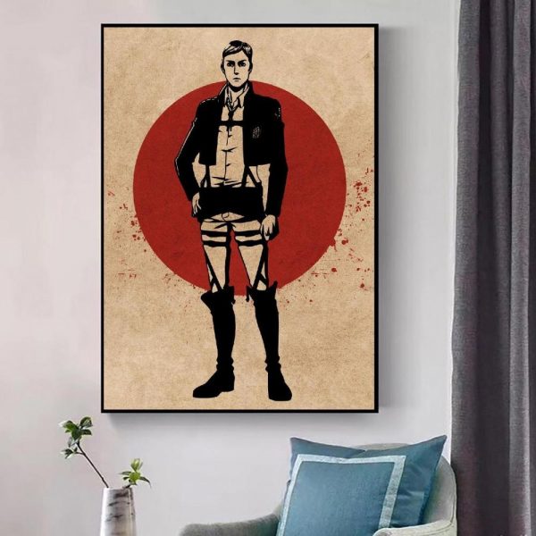 Erwin Smith Anime Art Canvas Poster Print Home Decor Painting No Frame 1 - Attack On Titan Store