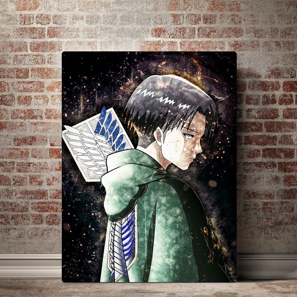 Wall Art Attack on Titan Canvas Paintings Modular Levi Ackerman Pictures HD Printed Anime Poster Living 1 - Attack On Titan Store