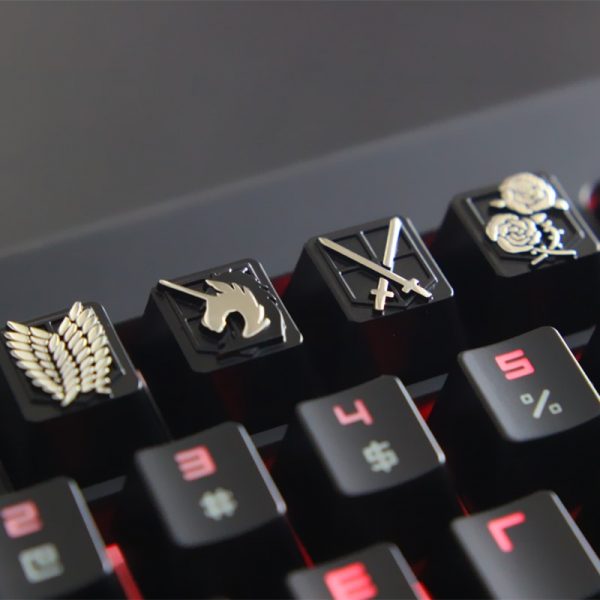 KeyStone Keycap Anime Attack on Titan Zinc aluminum mechanical keyboard keycap for personalization for Cherry MX - Attack On Titan Store